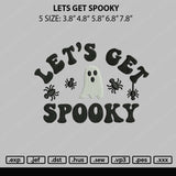 Lets Get Spooky Embroidery File 5 sizes