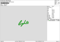 Lightstext Embroidery File 6 sizes