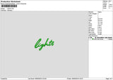 Lightstext Embroidery File 6 sizes