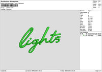 Lightstext Embroidery File 6 sizes