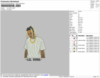Lil Durk 02 Embroidery File 4 size