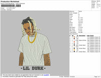 Lil Durk 02 Embroidery File 4 size