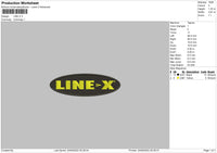 Line X Embroidery File 5 sizes