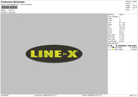 Line X Embroidery File 5 sizes