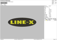 Line X Embroidery File 5 sizes