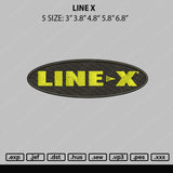 Line X Embroidery File 5 sizes