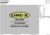 Line X V2 Embroidery File 5 sizes