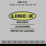 Line X V2 Embroidery File 5 sizes