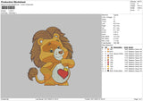 Lion Care Embroidery File 6 sizes