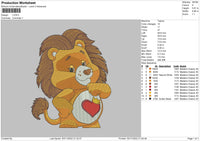 Lion Care Embroidery File 6 sizes