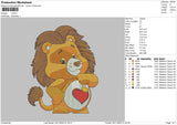 Lion Care Embroidery File 6 sizes