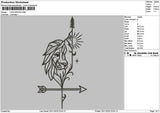 Lion Outline 2511 Embroidery File 6 sizes