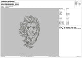 Lion Running Embroidery File 6 sizes