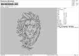 Lion Running Embroidery File 6 sizes