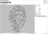 Lion Running Embroidery File 6 sizes