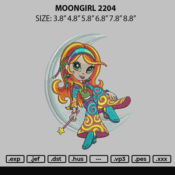 Moongirl 2204 Embroidery File 6 sizes