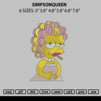 Simpsonqueen Embroidery File 6 sizes