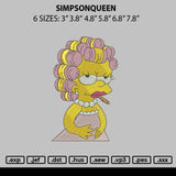 Simpsonqueen Embroidery File 6 sizes