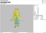Lisa Angel Embroidery File 5 sizes