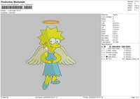 Lisa Angel Embroidery File 5 sizes