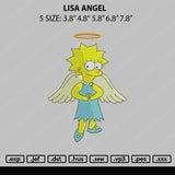 Lisa Angel Embroidery File 5 sizes