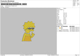 Lissa Middle Finger Embroidery File 4 size