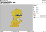 Lissa Middle Finger Embroidery File 4 size