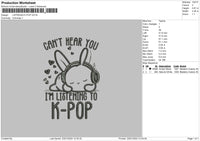 Bunny Pop Embroidery File 6 sizes