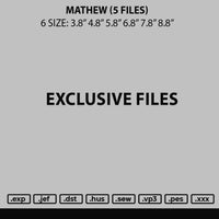 Mathew Embroidery 5 Files