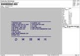 List Songs 01 Embroidery File 6 sizes