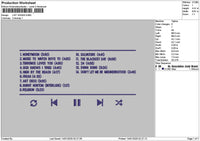 List Songs 01 Embroidery File 6 sizes