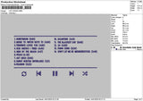 List Songs 01 Embroidery File 6 sizes