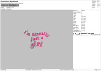 Literally Text 01 Embroidery File 6 sizes