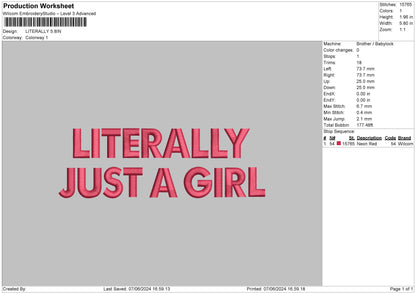 Gilrtext 0706 Embroidery File 6 sizes