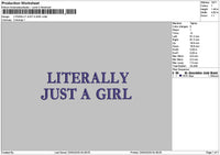 Literallytext 01 Embroidery File 6 sizes