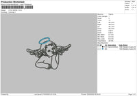 Little Angel Embroidery File 4 size