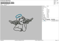 Little Angel Embroidery File 4 size