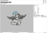 Little Angel Embroidery File 4 size
