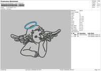 Little Angel Embroidery File 4 size