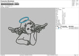 Little Angel Embroidery File 4 size