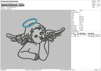 Little Angel Embroidery File 4 size