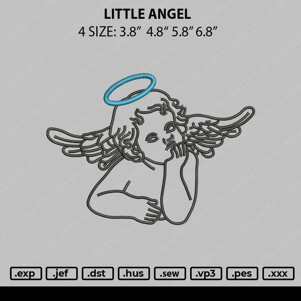 Little Angel Embroidery File 4 size