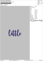 Little Text Embroidery File 6 sizes