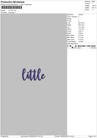 Little Text Embroidery File 6 sizes