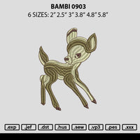 Bambi 0903 Embroidery File 6 sizes