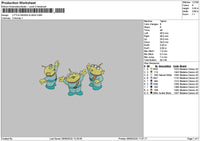 Aliens0909 Embroidery File 6 sizes