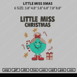 Little Miss Xmas Embroidery File 6 sizes