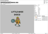 Little Miss Disco Embroidery File 5 sizes