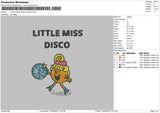 Little Miss Disco Embroidery File 5 sizes