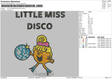 Little Miss Disco Embroidery File 5 sizes